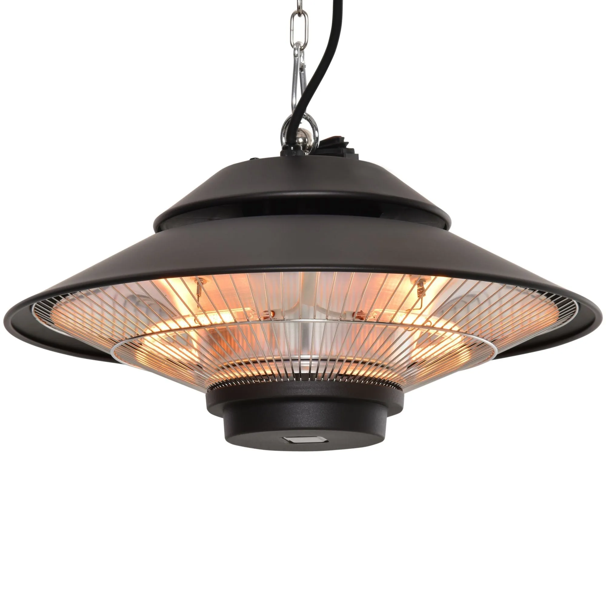 1500W Electric Patio Heater Hanging Heater w/ Remote Control for Outdoor Indoor