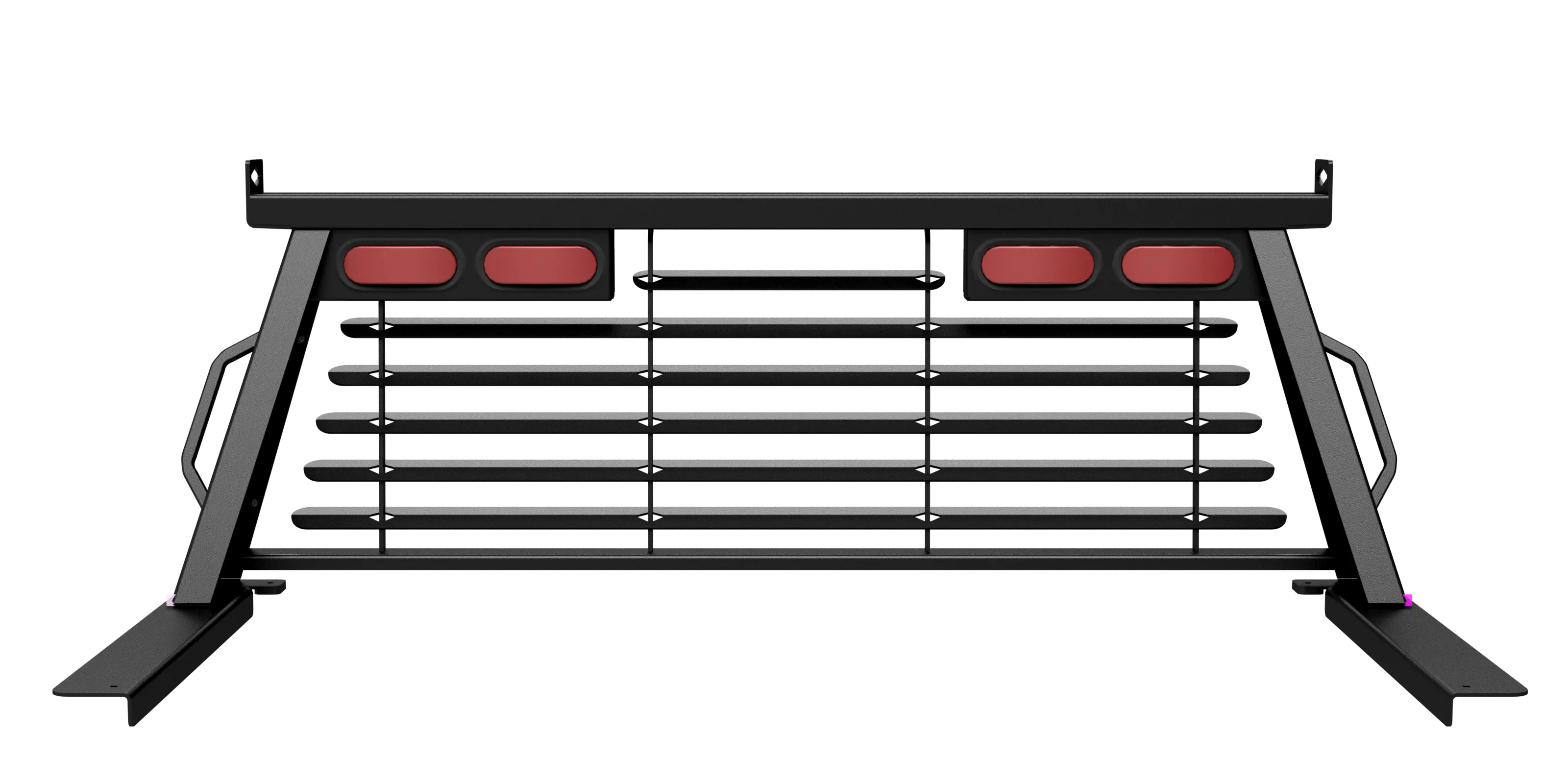 B&W Trailer Hitches PUCP7523BA B&W Custom Headache Rack w/ LED Brake, Turn, Tail Lights for Ford Trucks