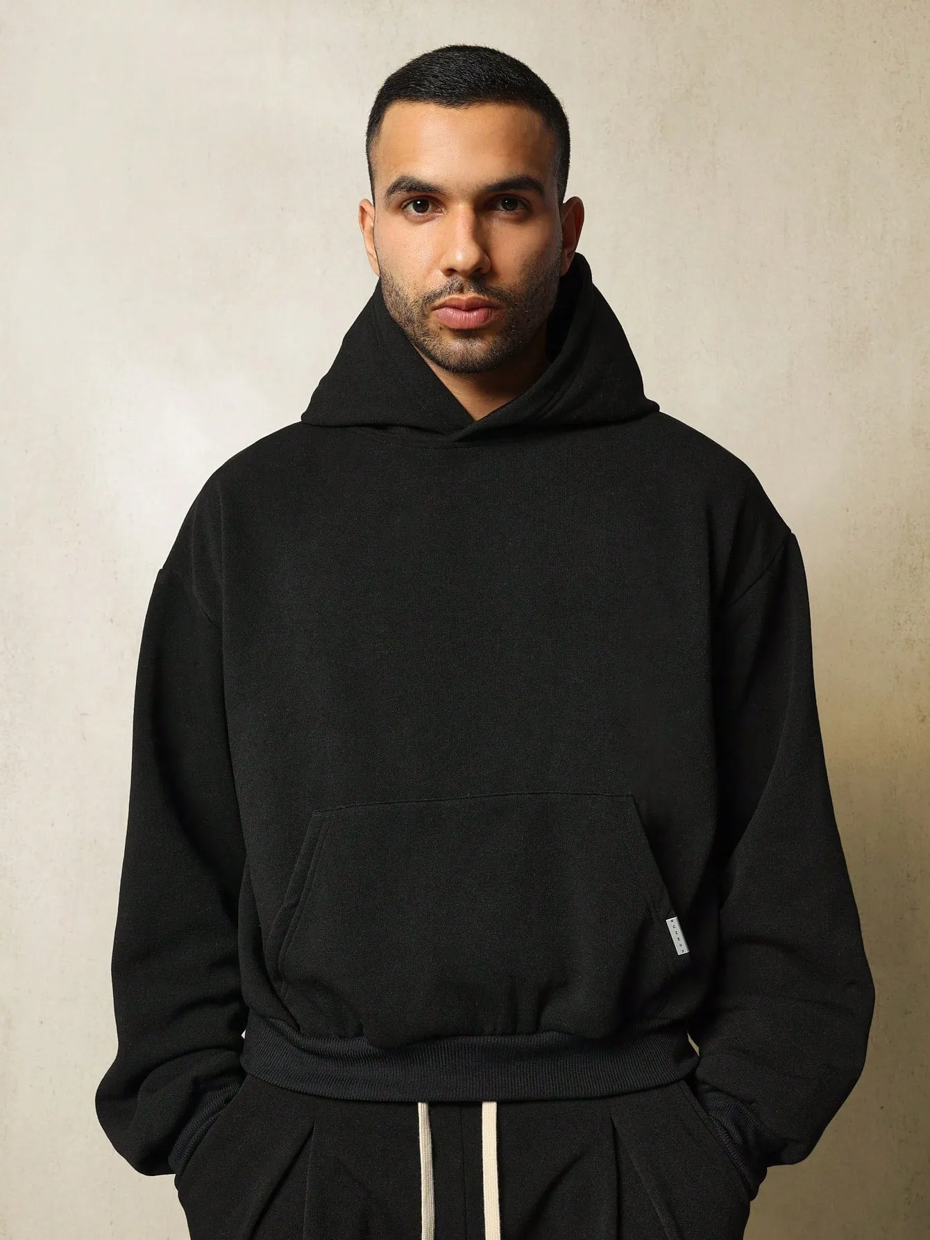 Crop Fit Overhead Essential Hoodie And Pull On Sweatpants 2 Piece Set