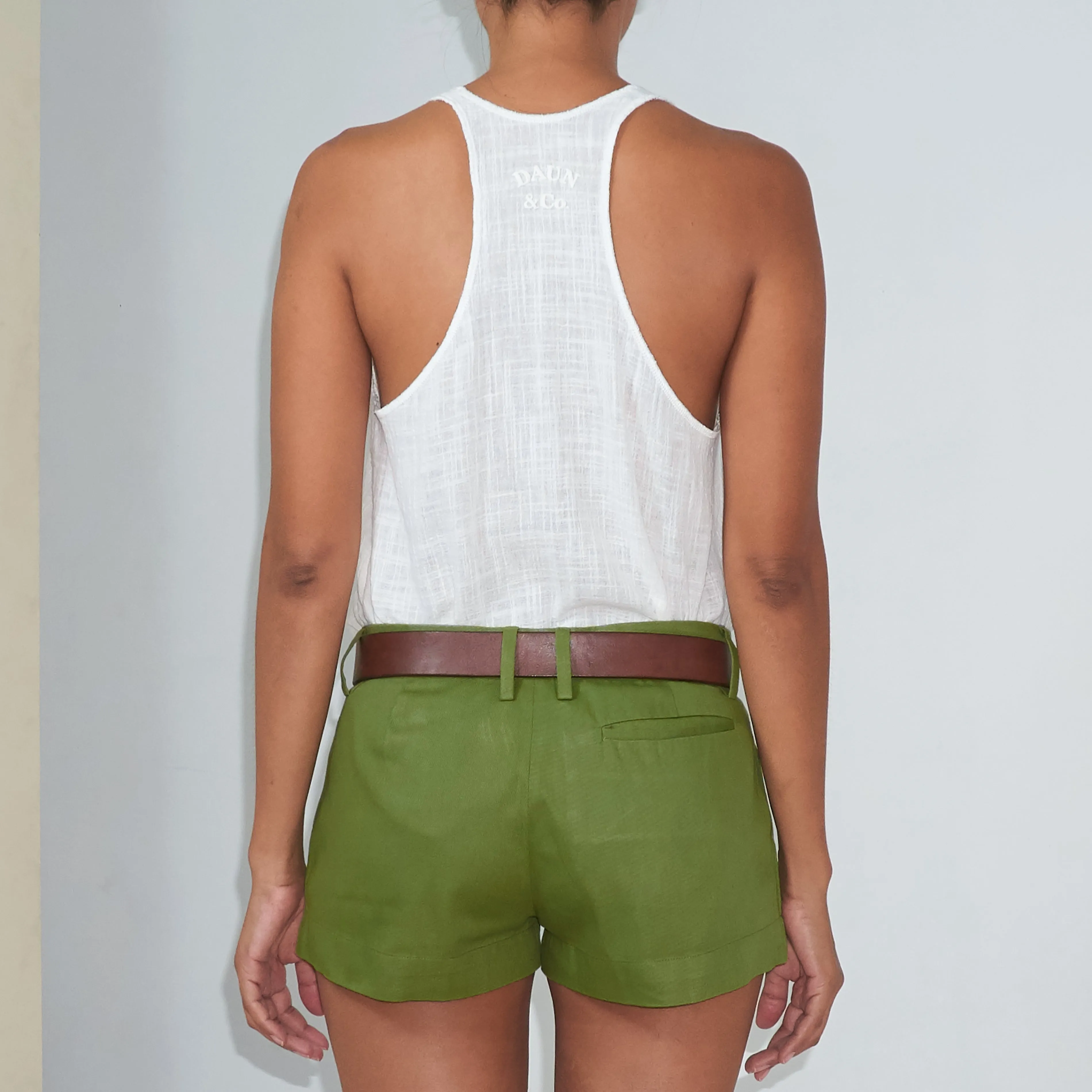 DAUN RACER TANK TOP - Cotton Gauze | Off White