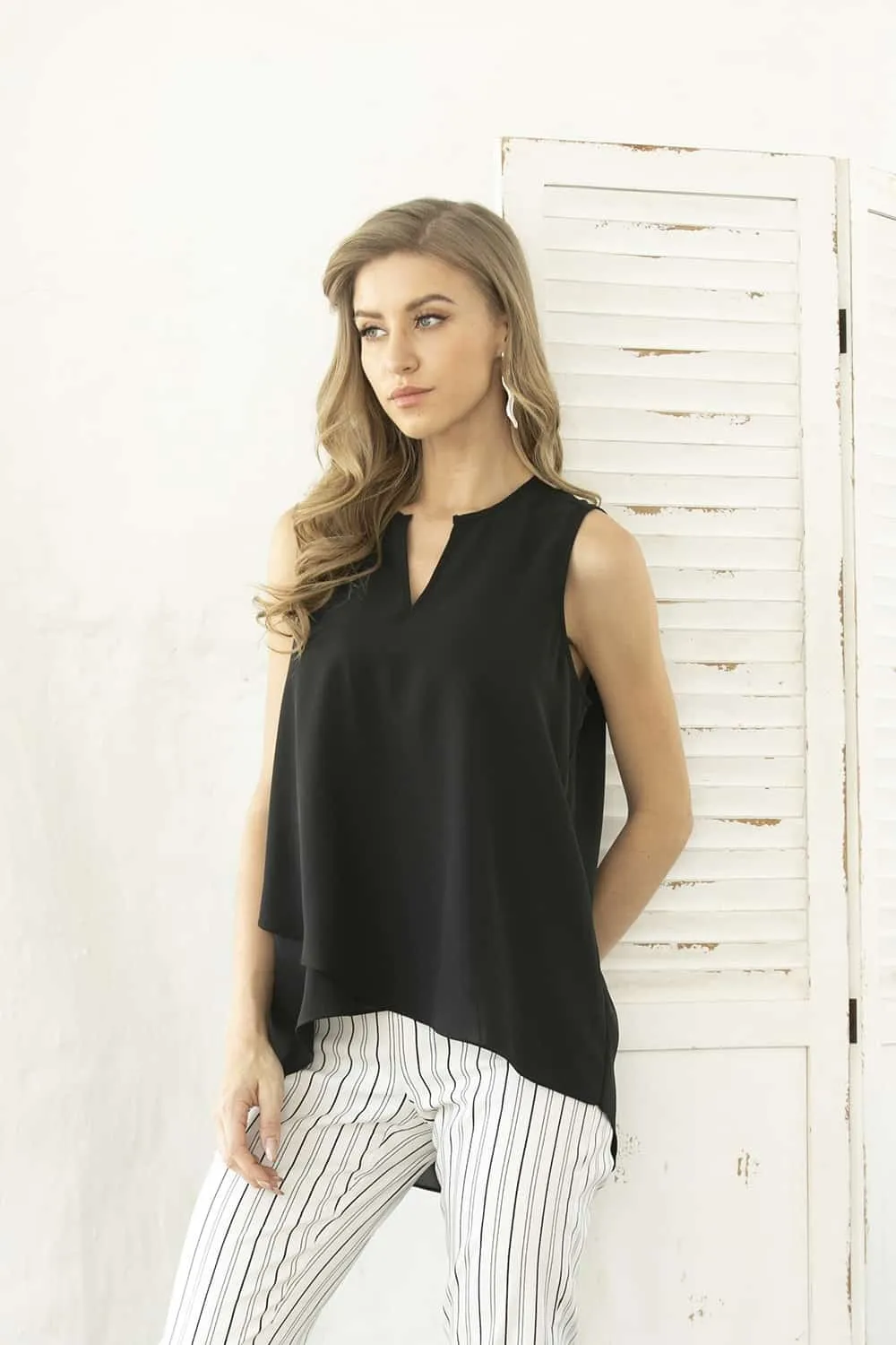 High Low Criss Cross Tank Top