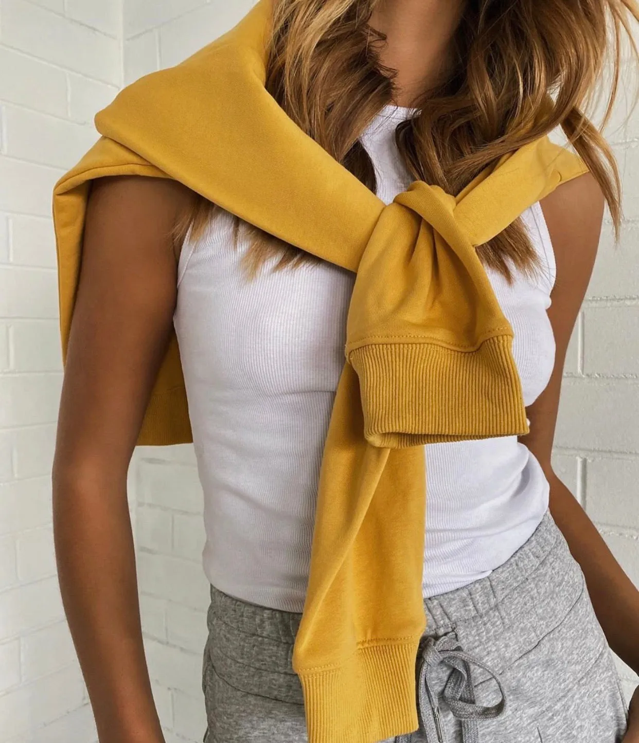 Jaida white tank top