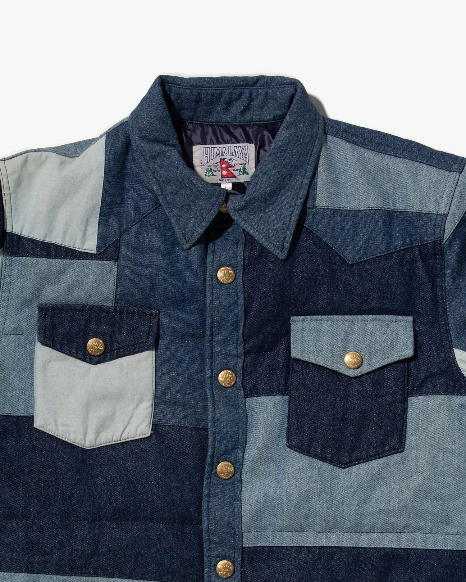 Japanese Repro Denim Baker's Coat, Hollywood Ranch, Patchwork - M