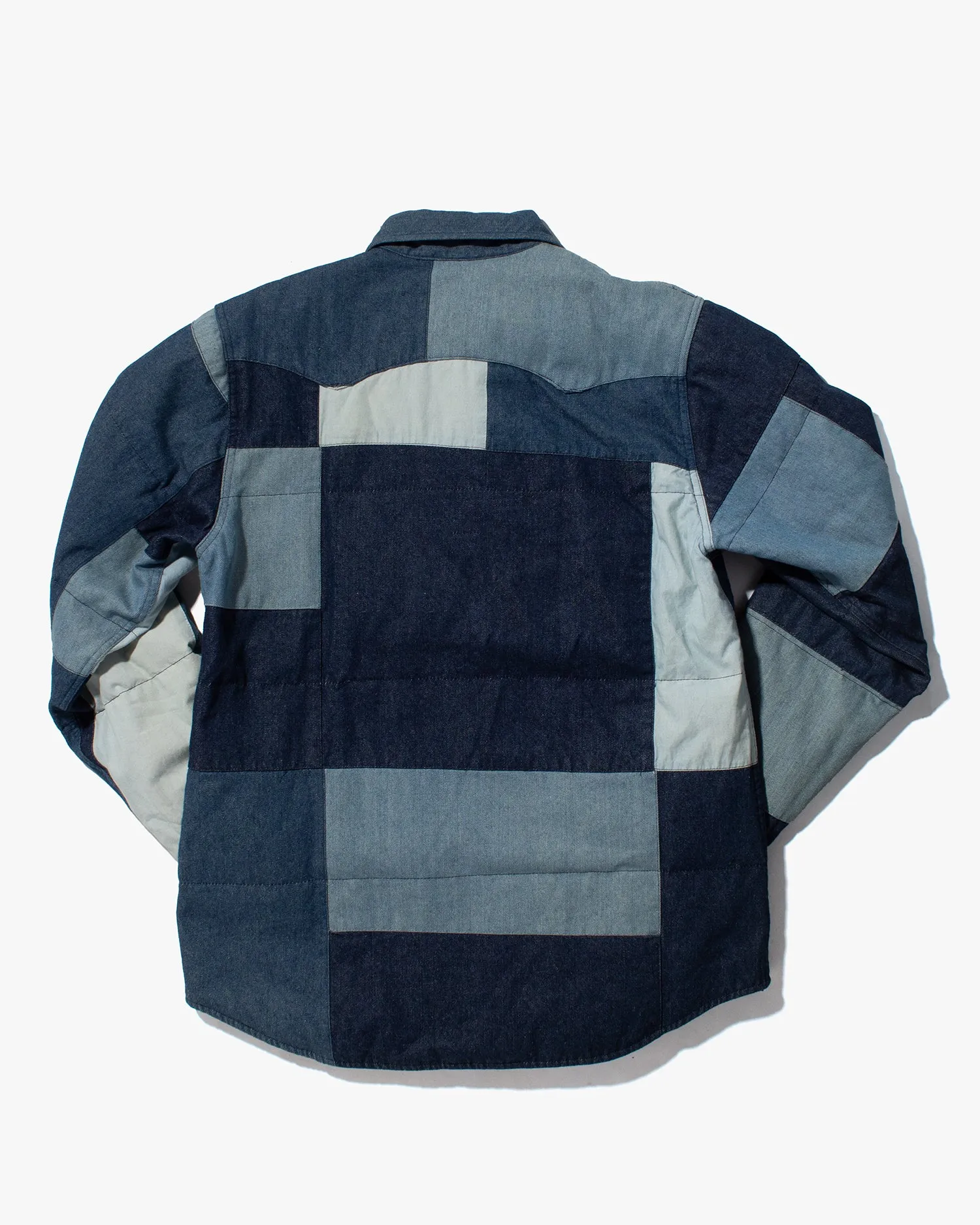 Japanese Repro Denim Baker's Coat, Hollywood Ranch, Patchwork - M