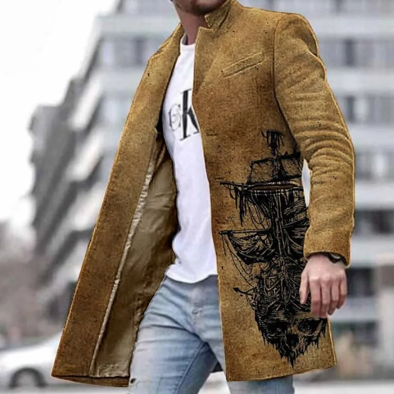 Men's Mid Length Printed Jacket 37078358L