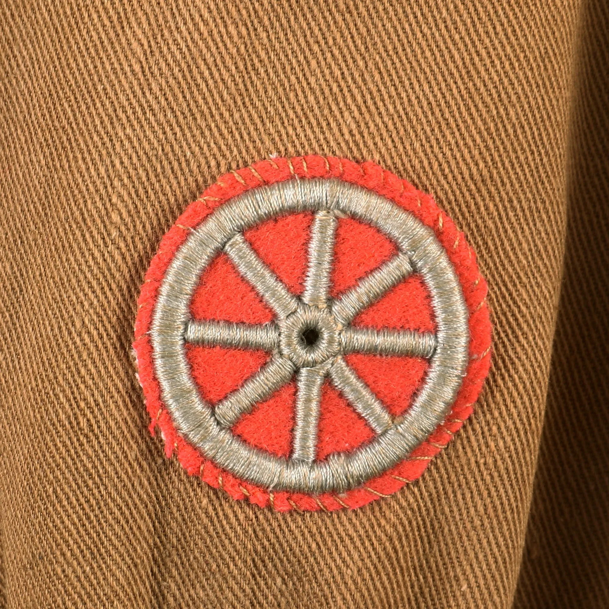 Original German WWII HJ Youth East Berlin Motor HJ Oberkameradschaftsführer Uniform Tan Shirt with Scarf & Armband - Bann 200