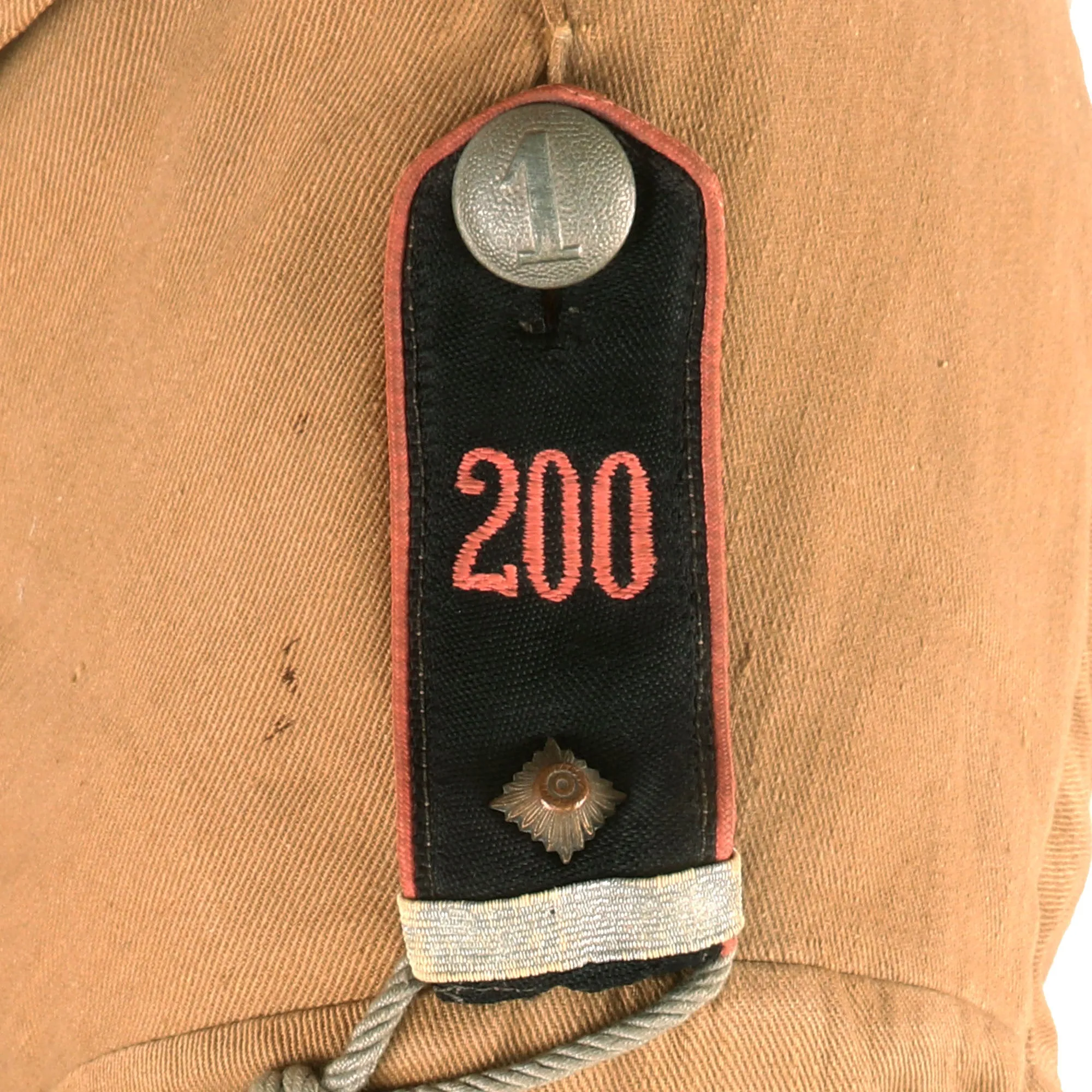 Original German WWII HJ Youth East Berlin Motor HJ Oberkameradschaftsführer Uniform Tan Shirt with Scarf & Armband - Bann 200