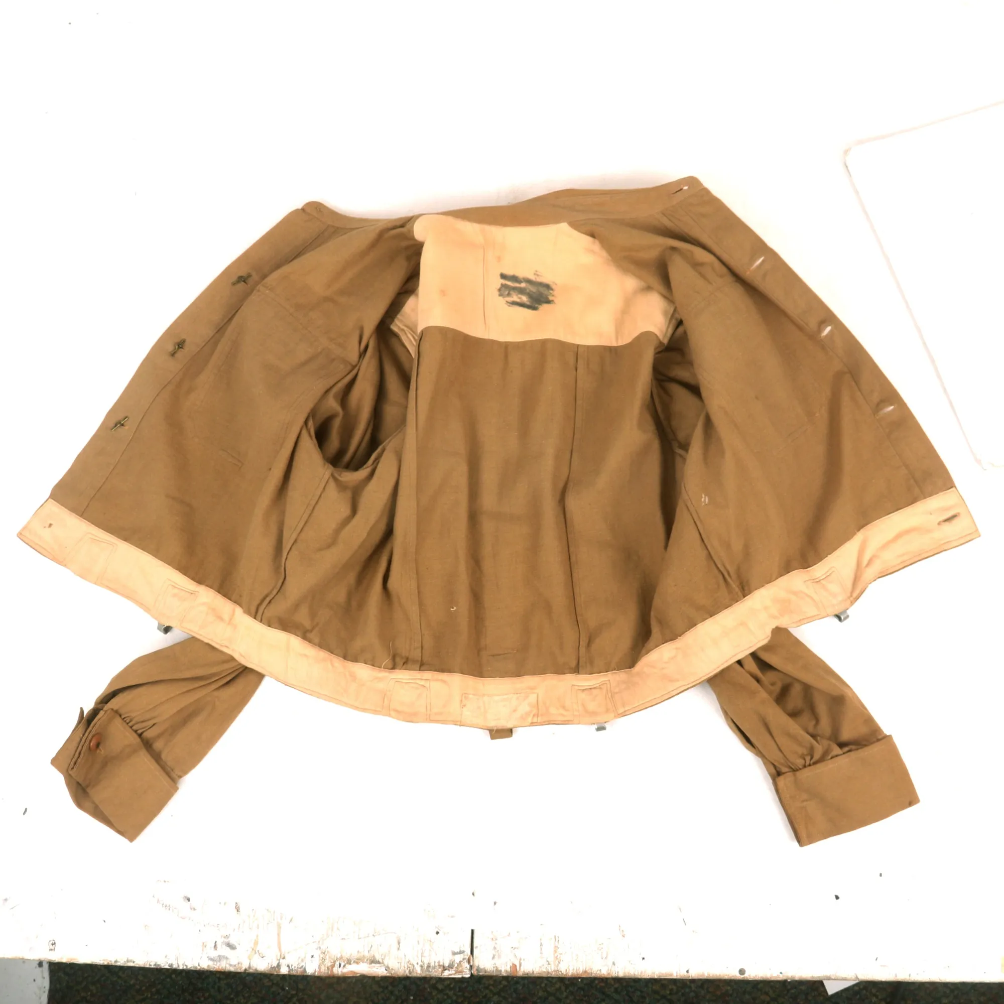 Original German WWII HJ Youth East Berlin Motor HJ Oberkameradschaftsführer Uniform Tan Shirt with Scarf & Armband - Bann 200