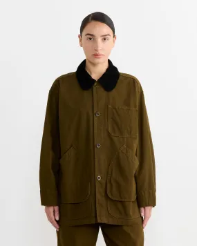 Painter Coat in Dark Olive