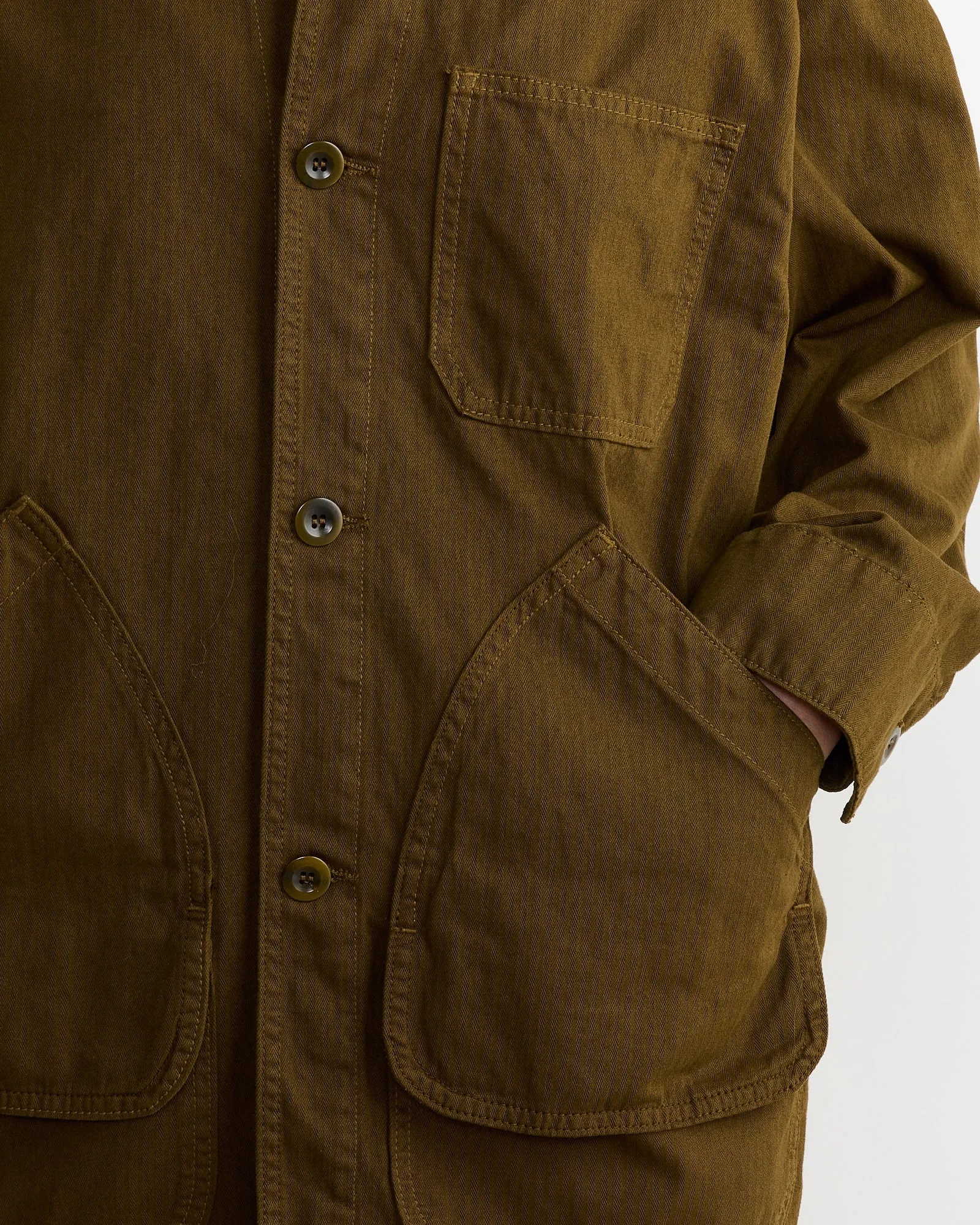 Painter Coat in Dark Olive