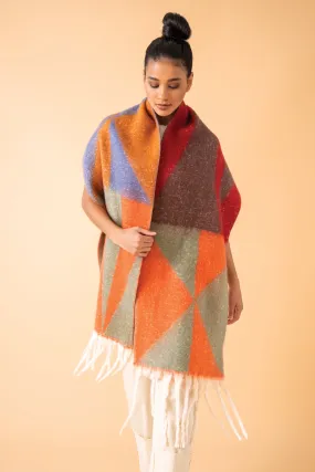 Powder Raya Cosy Scarf - Rust & Sage