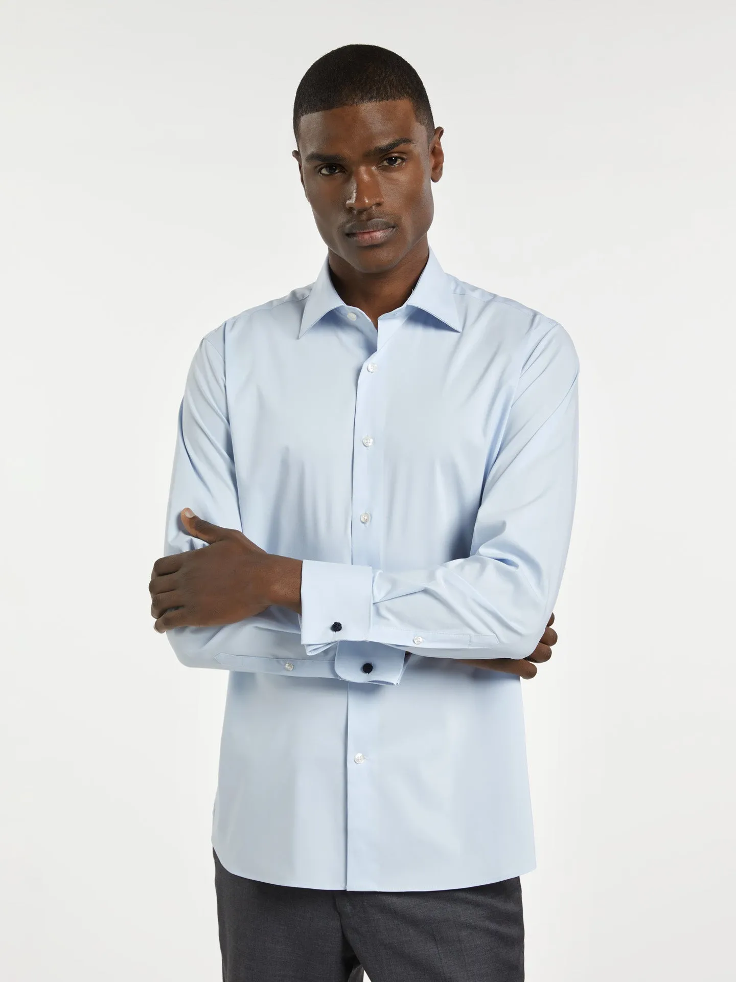 Regular fit k-easy plain poplin comfort formal shirt