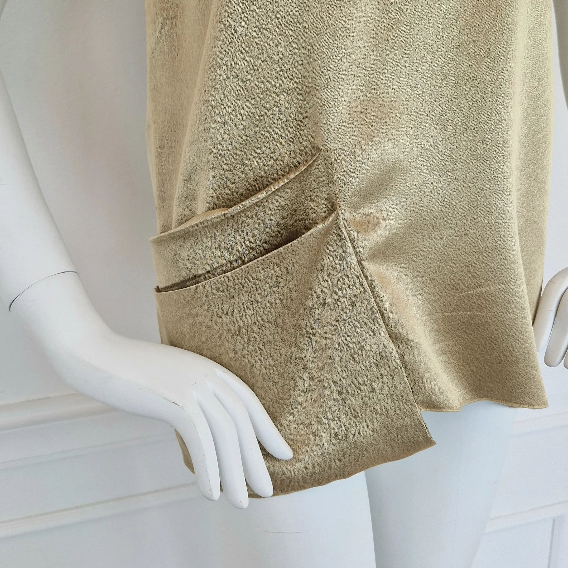 Top Marni seta oro spalmato