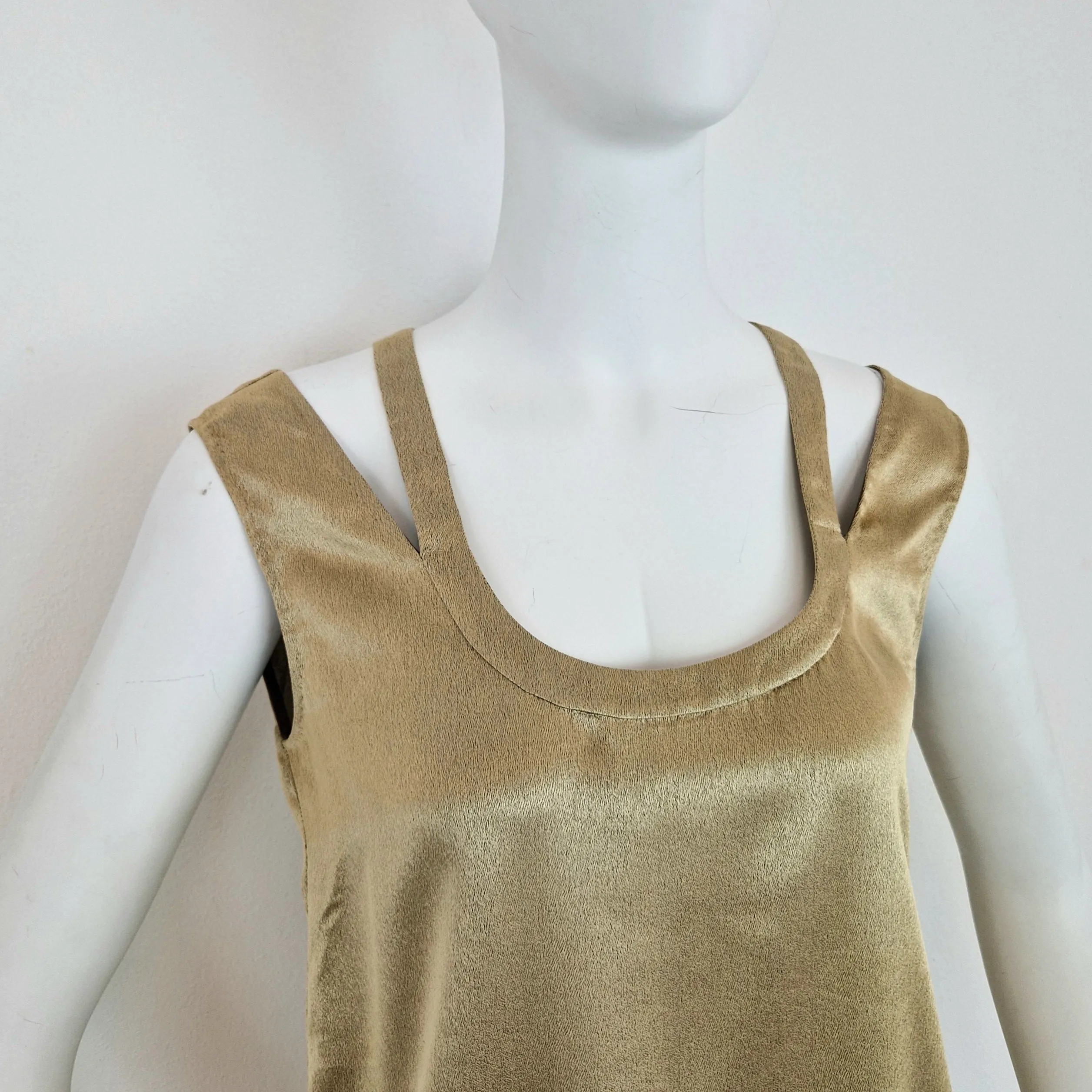 Top Marni seta oro spalmato