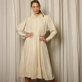 Vintage 80's Prue Acton Australian Cream Silk Wedding Dress