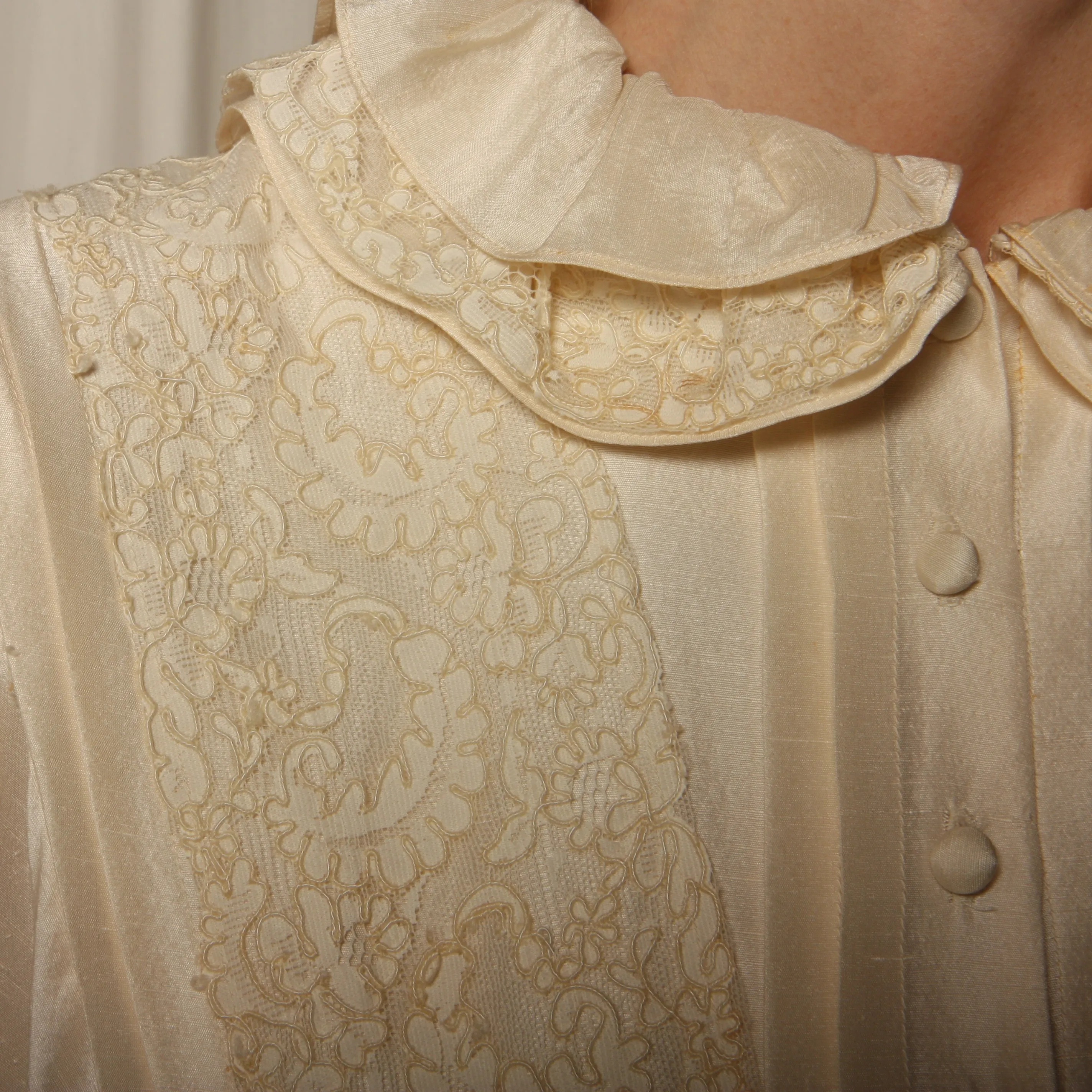 Vintage 80's Prue Acton Australian Cream Silk Wedding Dress
