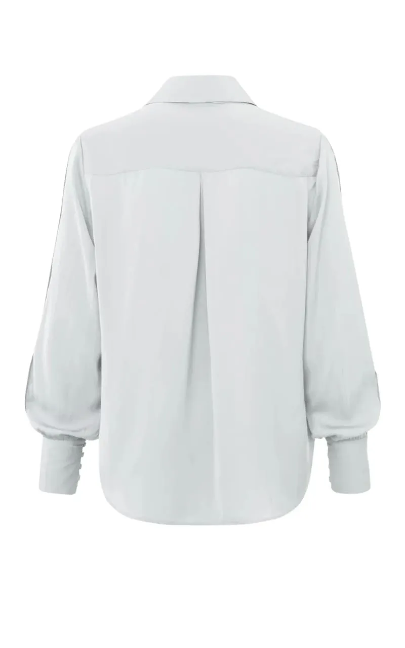 Yaya - Buttoned Blouse with Pleat Details