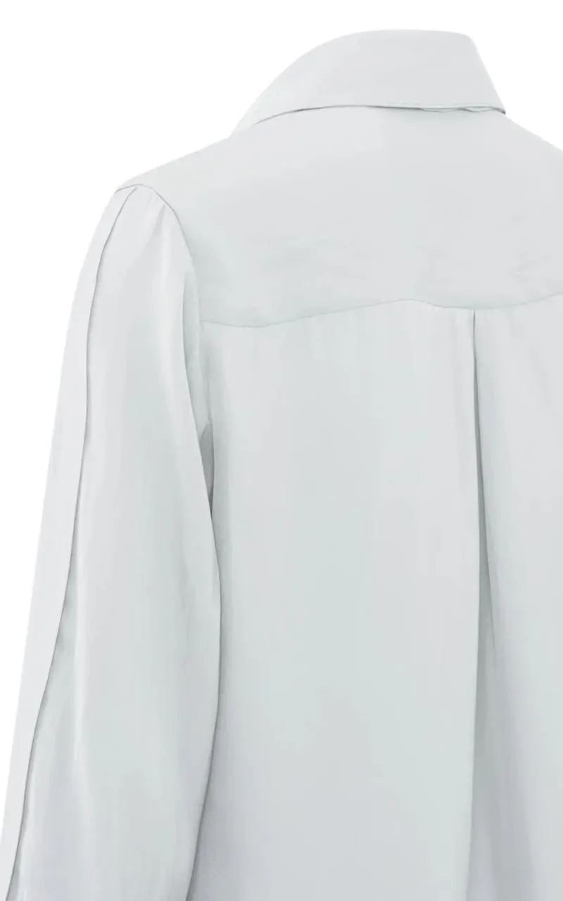 Yaya - Buttoned Blouse with Pleat Details