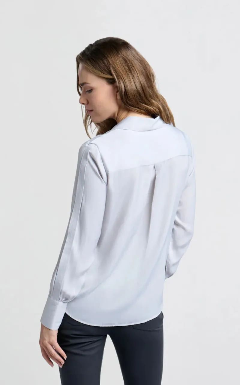 Yaya - Buttoned Blouse with Pleat Details