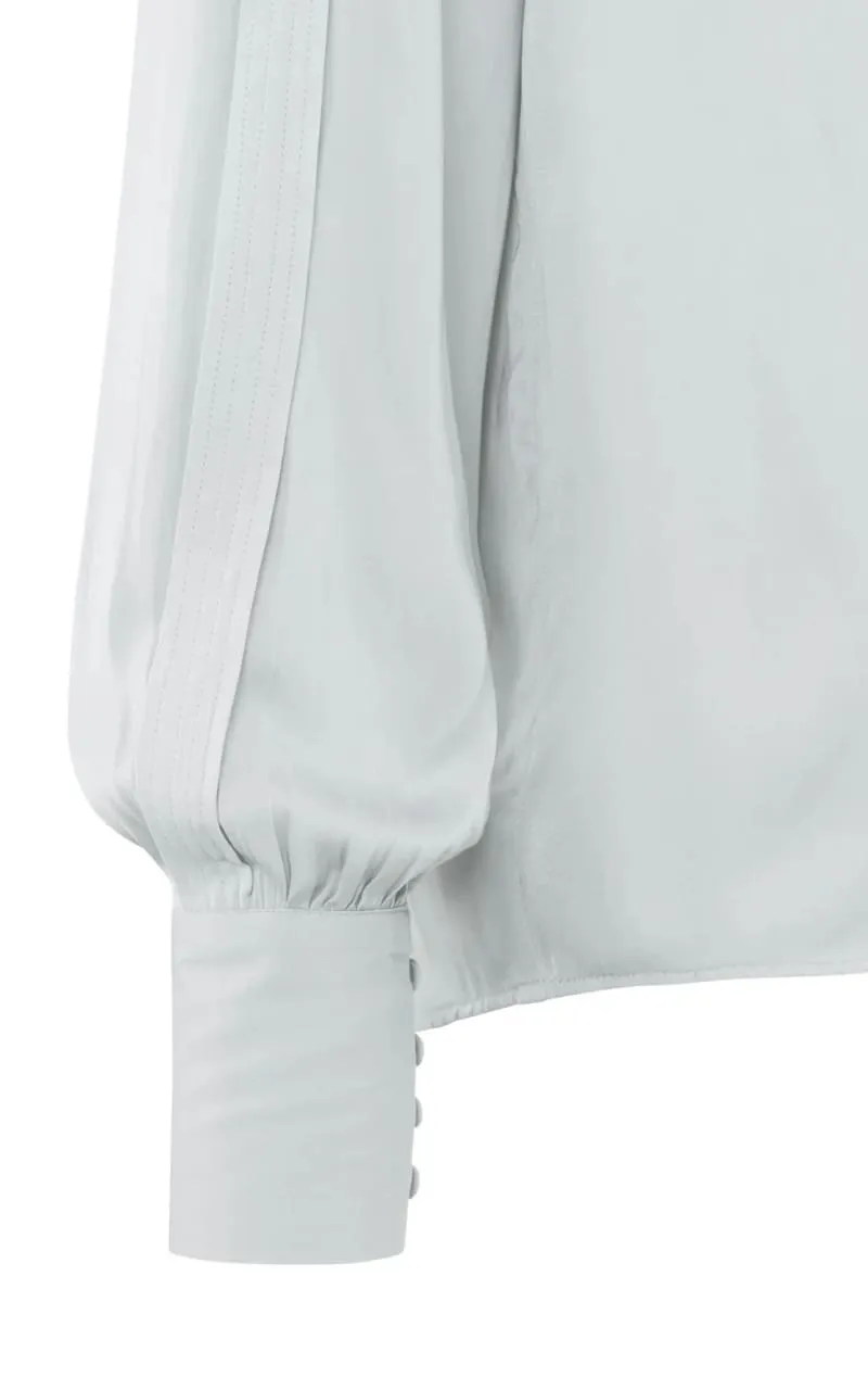 Yaya - Buttoned Blouse with Pleat Details